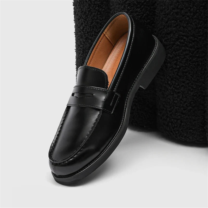 Handmade Casual Shoes Hot-selling Slip-on Flats Leather Mens Dress Loafers Luxury Comfy Moccasins Male Walking Business Shoes
