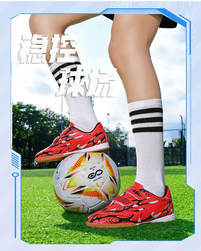 Professional Soccer Shoes Kids Long Spikes FG Football Boots Outdoor Grass Cleats Turf Football Shoes Boys Training Soccer Boots
