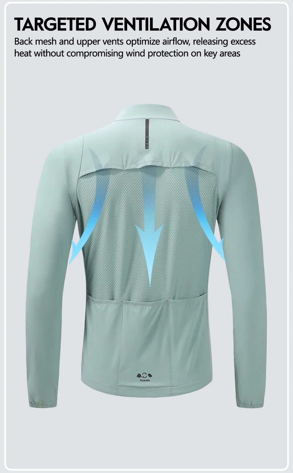 Men's Windbreaker Packable Cycling Jacket Windproof Bicycle Coat Bike Clothes MTB Jackets UPF50+ Sun Protection Lightweight