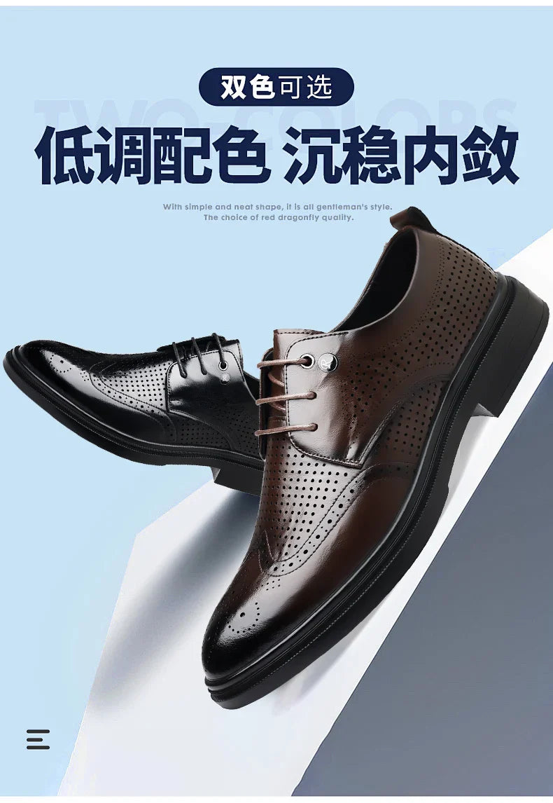 Handmade Men's Oxford Shoes designer Brogue Men Leather Shoes Luxury Fashion Wedding Shoe Business Office Men's Shoes Size 38-44