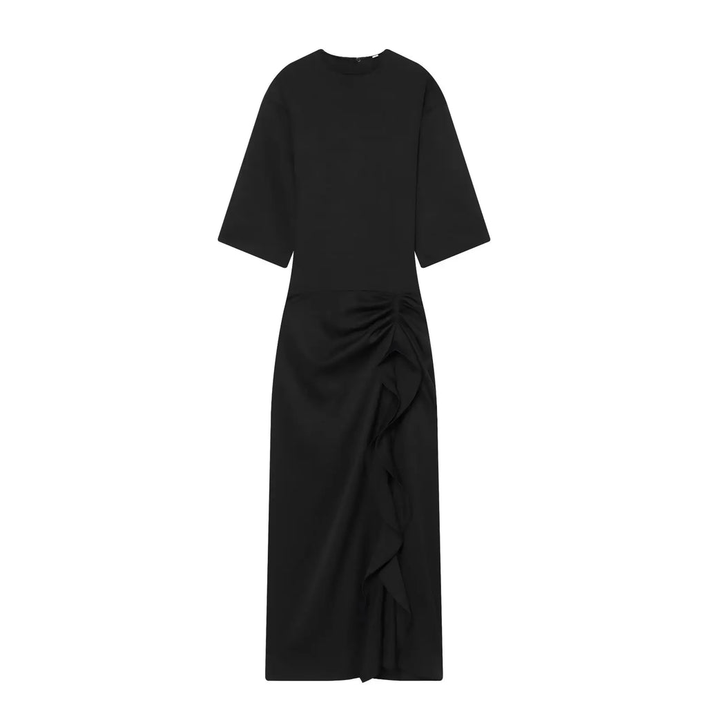 Women's Dress New Pleated Slit Midi Dress Spring Sexy Elegant Women's Long Dress