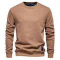 Cotton-blend Mens Crew Neck Solid Color Sweatshirts Pullover Casual Sport Sweatshirt for Men