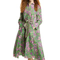 New Summer Women Elegant Dress Femme Retro Commuting Shirt Dress Long Sleeved Lace Up Design Casual Dresses