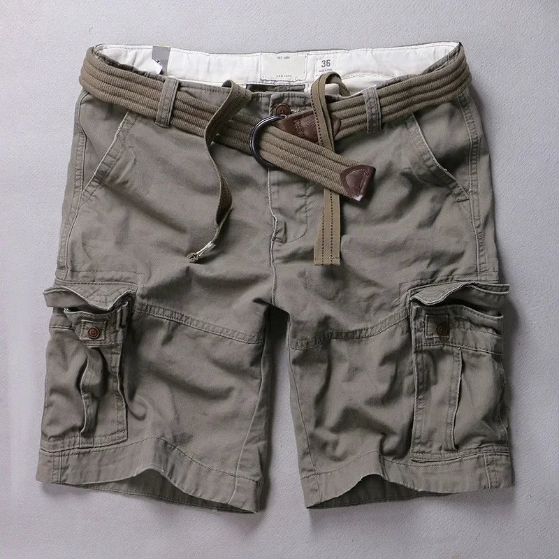 Cargo Short Men 2024 Fashion Luxury Brand Designer Summer Quality Breeches Bermuda Male Cotton Multi Pocket Retro Casual Shorts