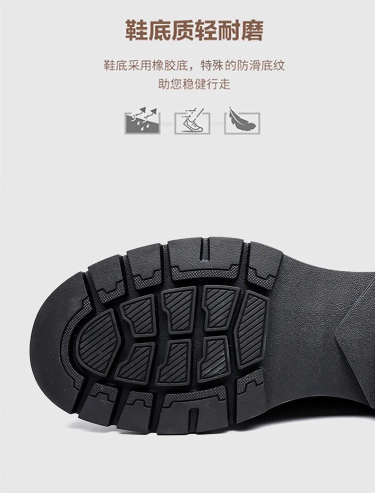 Spring Autumn New Increase Leather Shoes for Men Black Business Casual Platform Shoes Male Fashion High Quality Dress Shoe Man