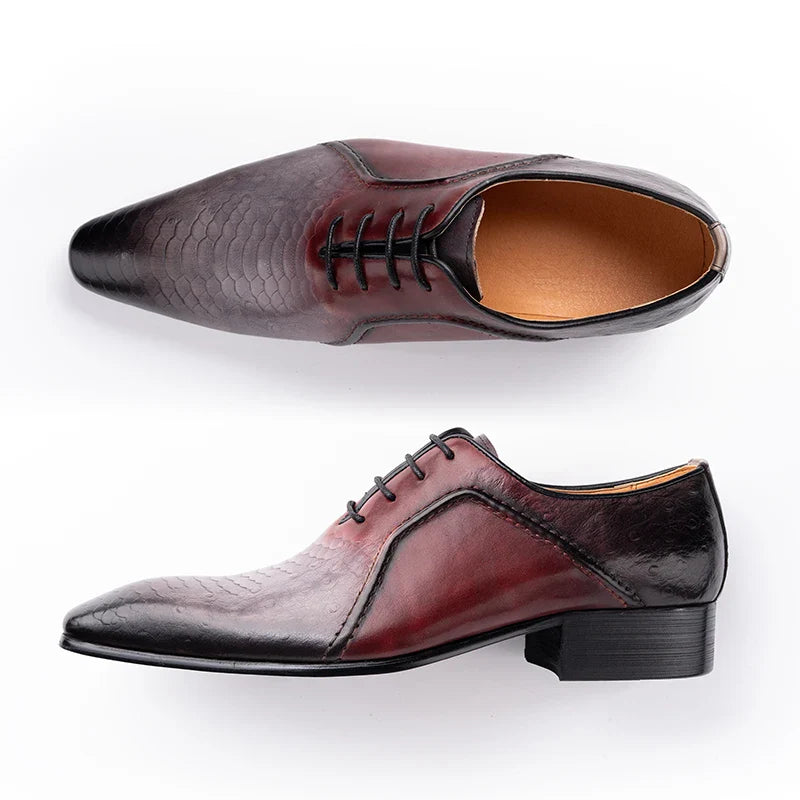 Luxury Business Men Oxford Shoe Elegant Top Quality Formal Genuine Leather Shoe Man Derby Brogues Shoes Wedding Party Shoes