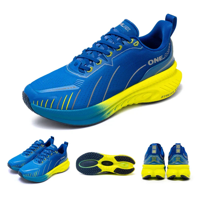 New Cushioning Running Shoes For Men Suitable Heavy Runners Lace Up Sports Women Non-slip Outdoor Athletic Male Sneakers