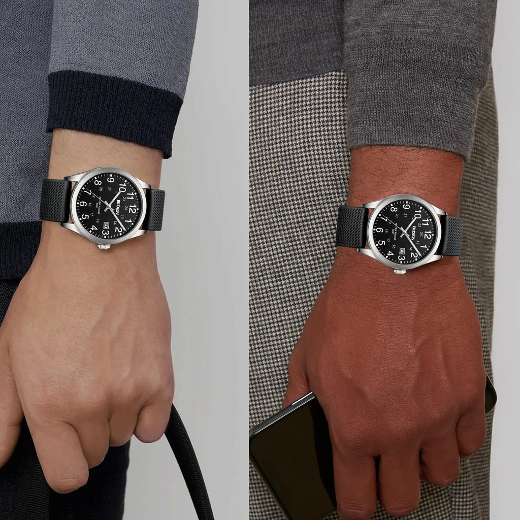 Men's Watch Simulated Quartz Sports Men's and Women's Watch 30 Waterproof Second Hand Luminous Easy to Read Dial