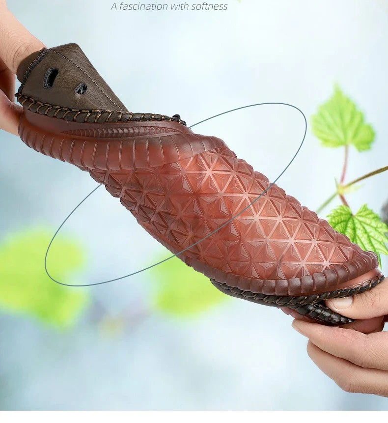 Solid Color Business Casual Shoes for Men Breathable Hallow Leather Sandals Male New Designer Fashion Summer Shoes Man
