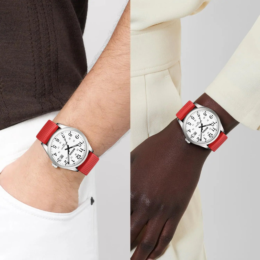 Men's Watch Simulated Quartz Sports Men's and Women's Watch 30 Waterproof Second Hand Luminous Easy to Read Dial