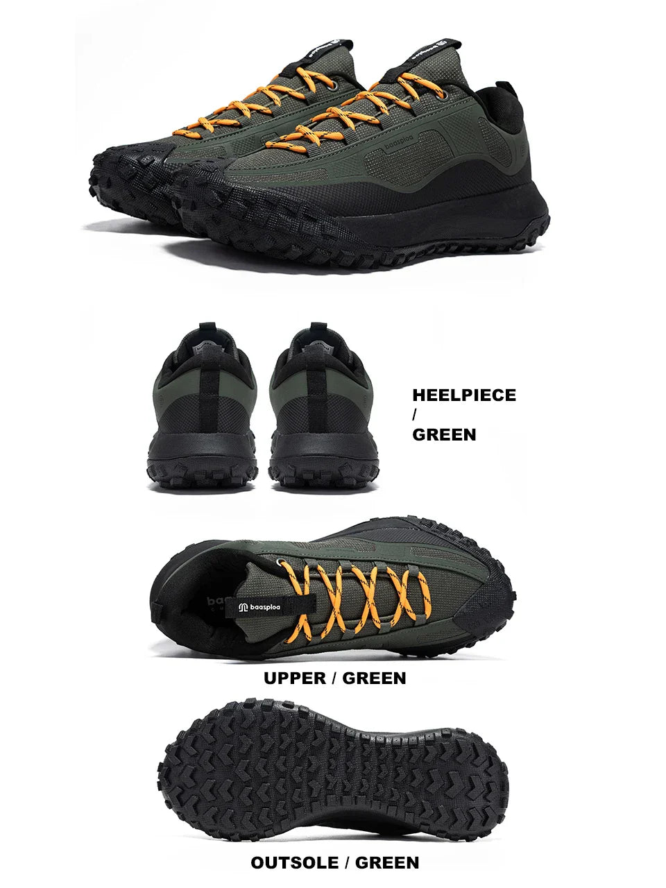 Men Hiking Shoes Outdoor Waterproof Camping Resistant Non Slip Sneakers Male Casual Lightweight Lace-Up Walking Shoes