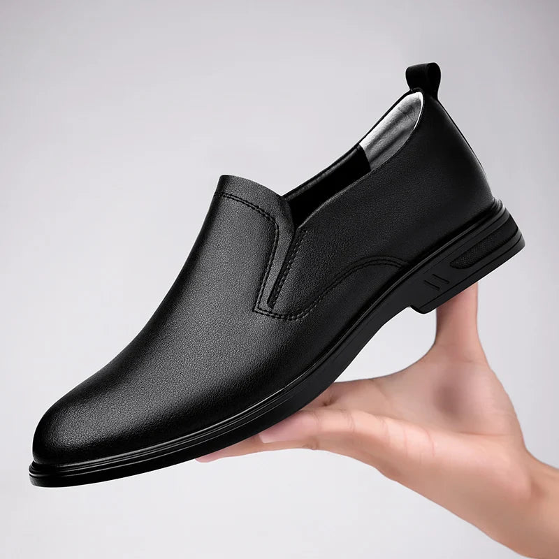 Italian Man Casual Leather Shoes Classic Summer Flat Designer Outdoor Walking Loafers Antiskid Driving Minimalist Shoes for Men
