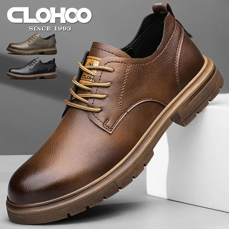 Handmade Men’s Leather Casual Shoes – Soft Sole Comfort Walkers (EU 40–48)