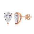 0.5-4Carat Pear Cut Moissanite Stud Earrings 100% S925 Silver Waterdrop Lab Diamomd Ear Studs for Women Fine Jewelry Gift
