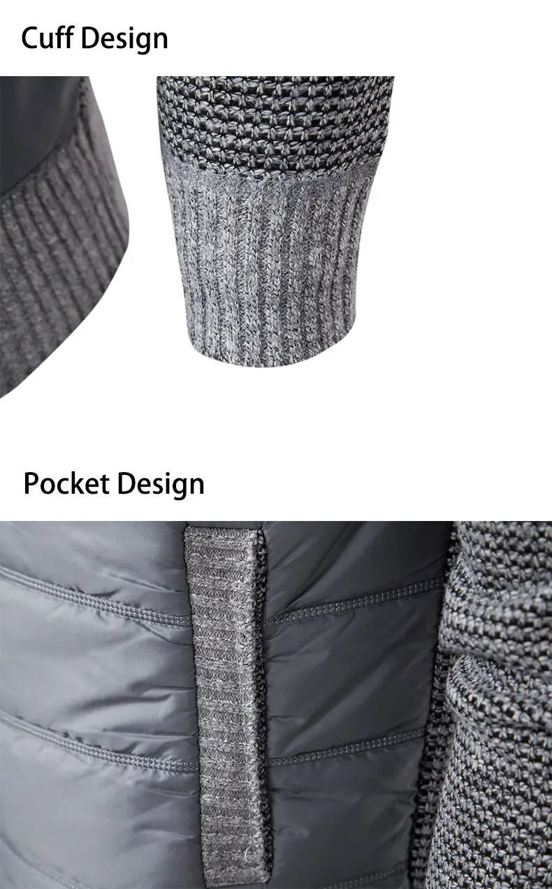 Men Cardigan Sweater Coat 2025 Autumn Winter Korean Warm Thickened Stand Collar Zipper Solid Casual Jacket Fashion Men Clothing