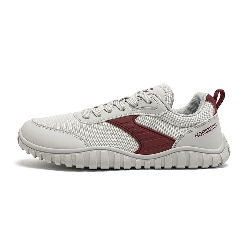 Wide Toe Shoes Mens Womens Artificial Leather Running Sneakers Lace Up Lightweight Breathable Walking Shoes