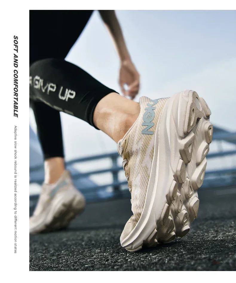 Men's Running Shoes Jogging Cushioning Outdoor Luxury Shoes Trainer Race Breathable Couple Non-Slip Sneakers Mesh Off-road Shoes