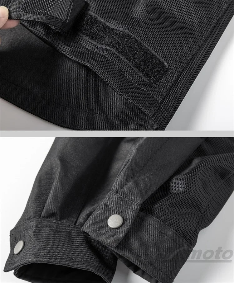 Men Motorcycle Jacket New Upgraded Summer Breathable Jacket CE Protective Retro Black Motorbike Motorcyclist Mesh Clothing