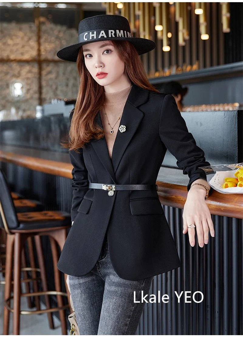 Women's Suit Jacket 2025 Spring Autumn Temperament Cultivate Oneself Ladies Blazer Coat Fashion Trend Versatile Lady Outerwear