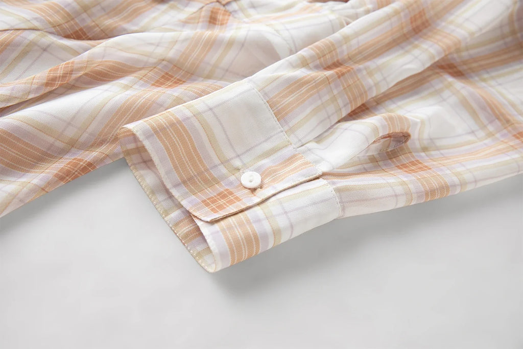 Retro Checkered Elegant Commuter Dress for Women Spring 2026 New Arrival Quick-Drying Easy-Care WIth Inner camisole Dress