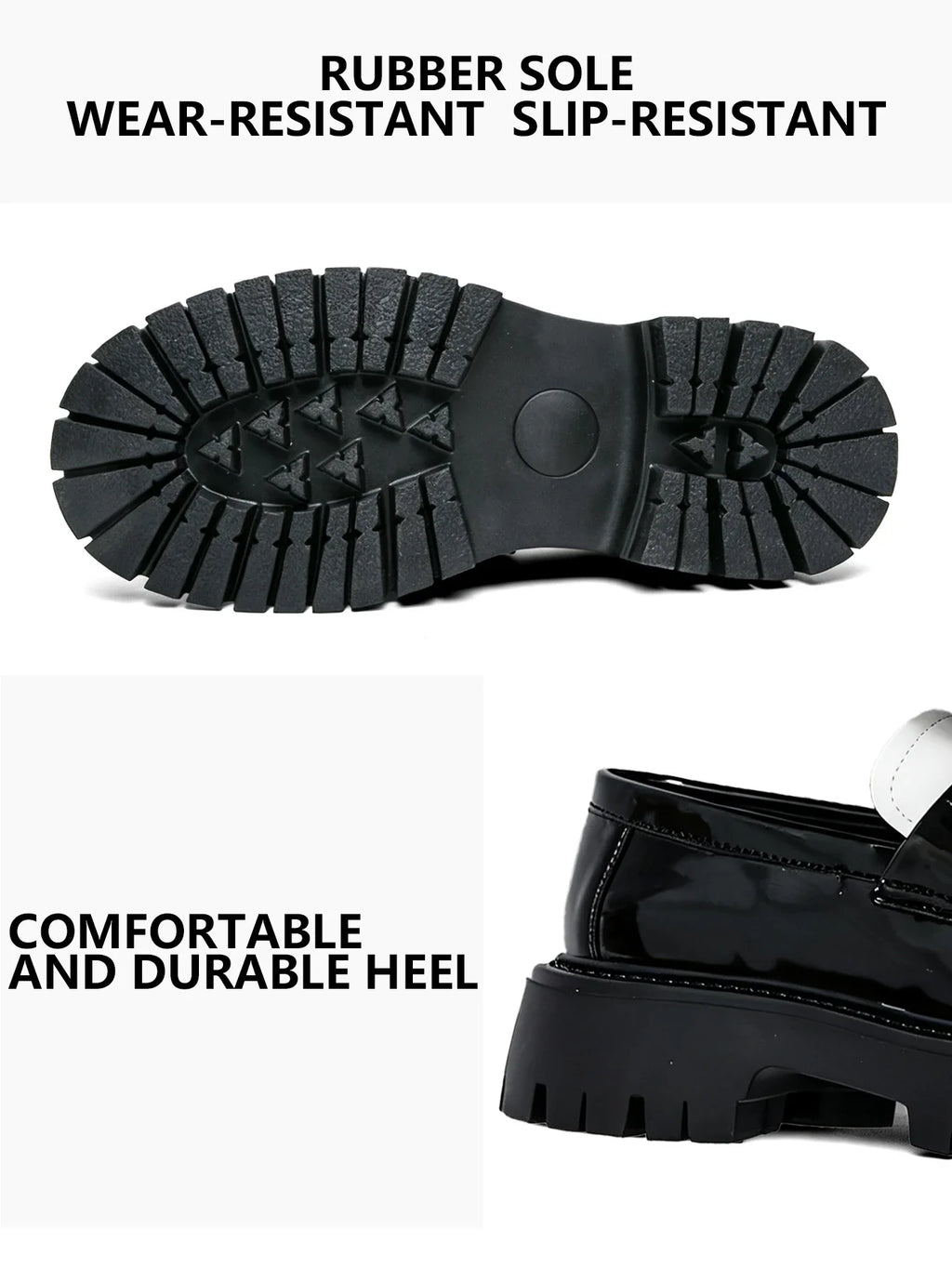 Classic Fashion Thick Sole Men's Penny Loafers Slip-On Business Dress Shoes for Gentleman Metal Buckle Formal Party Glossy Shoes