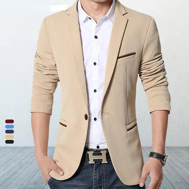 Brand Men's Casual Blazer 2025 Autumn New Fashion Slim Business Suit Coat Gentleman High-quality Men's Clothing Homme M~5XL
