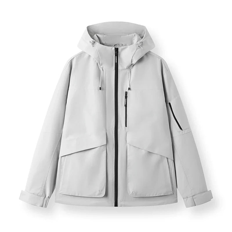 Men Jacket Outdoor Mountain Style Hooded Loose Couple Casual Style Autumn Lightweight Outerwear Daily Wear 2026