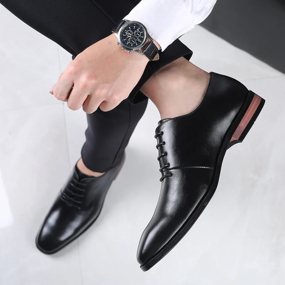Fashion Business Dress Men Shoes Classic Leather Men's Formal Shoes Comfortable Slip On Dress Shoes Men Oxfords Size 47 48