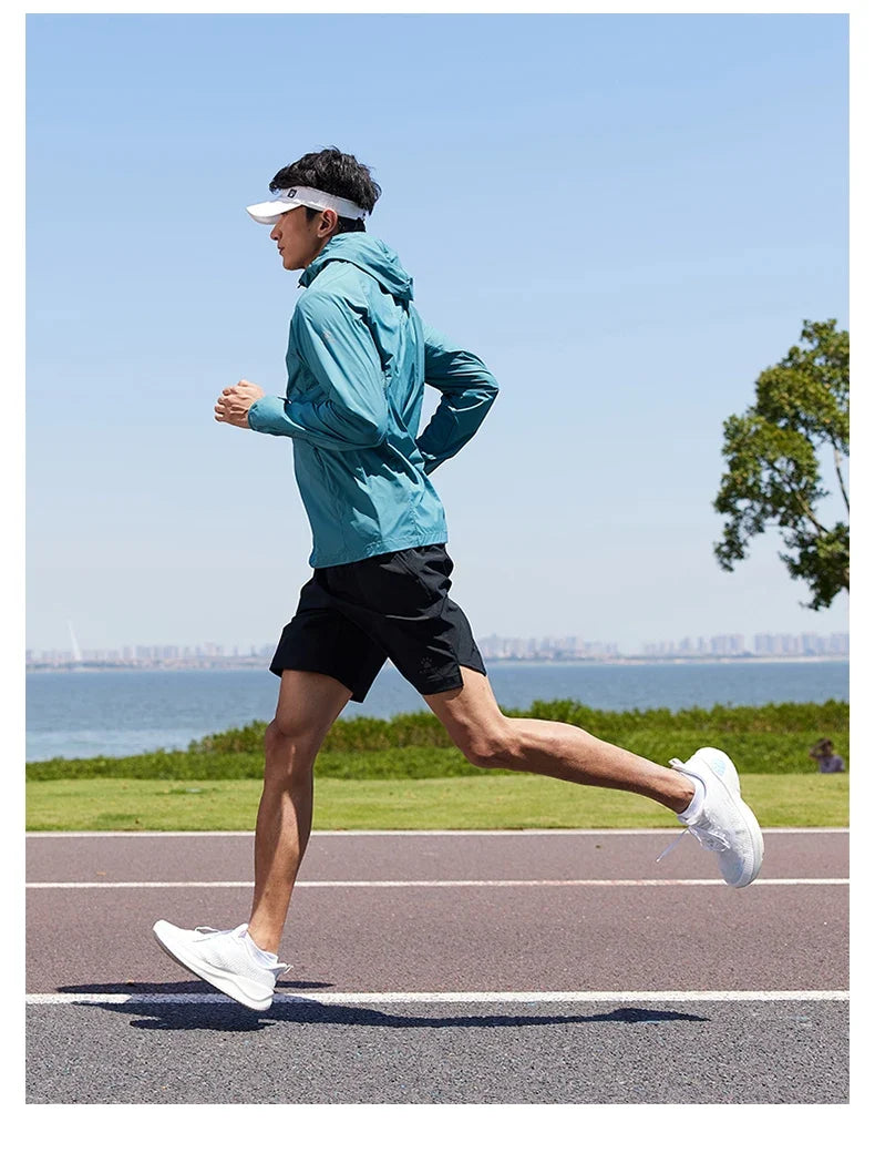 running sunscreen clothing men summer breathable hooded thin jacket UV UPF50 skin coat pair