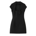 Summer Polka Dot Mini Dresses For Women Casual Short Sleeve Lace Up Collar Dress Sexy Lady Club Party Woman Evening Dress