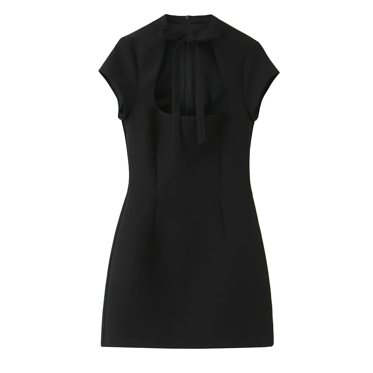 Summer Polka Dot Mini Dresses For Women Casual Short Sleeve Lace Up Collar Dress Sexy Lady Club Party Woman Evening Dress