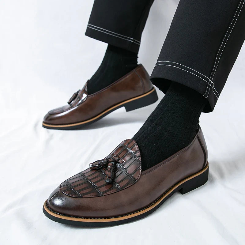 Men's Formal Wedding Dress Shoes – Classic Lace-Up Oxford for Parties & Ceremonies