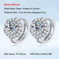 New In 1-2cttw D Color Moissanite Hoop Earrings for Women S925 Silver Party Small Ear Buckle Wedding Earring Wholesale