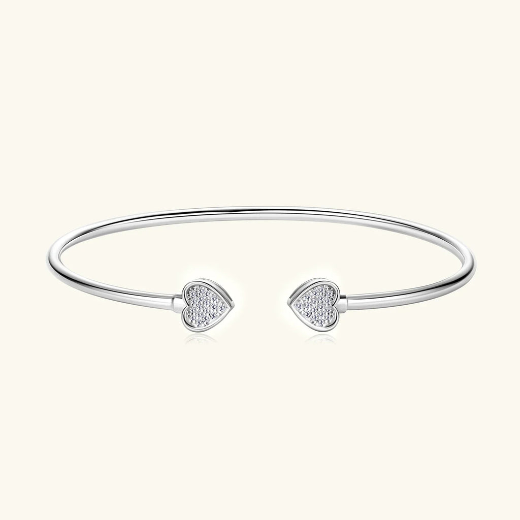 0.5CT Moissanite Bangle Bracelet 18K Gold Plated 925 Sterling Silver Classic Bangle Bezel Set Diamond Bracelet for Women Gifts