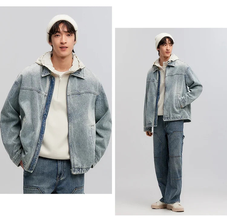 Jacket Men Vintage Denim Jacket Clothes 2025 New Spring Top Fashionable Trendy Versatile Denim Jacket