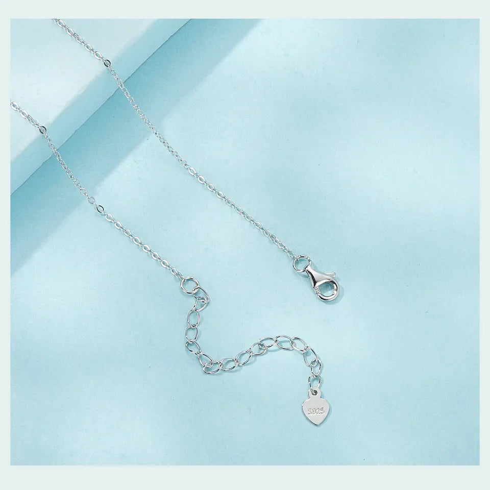 925 Sterling Silver Lotus Pendant Necklace Pink Opal Flower Neck Chain for Women Engagement Birthday Fine Jewelry Gift