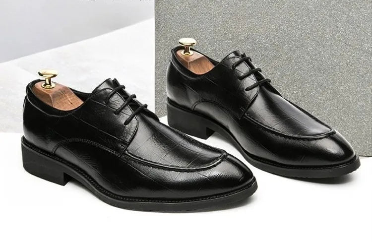 Men's British Style Leather Shoes Korean Version Pointed Toe Business Formal Trendy Versatile