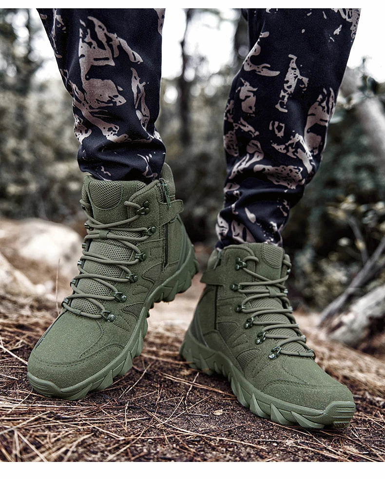 Combat Training Boots Male Outdoors Camping Anti-wear Rapid Response Hiking Shoes Fishing Hunting Sneakers
