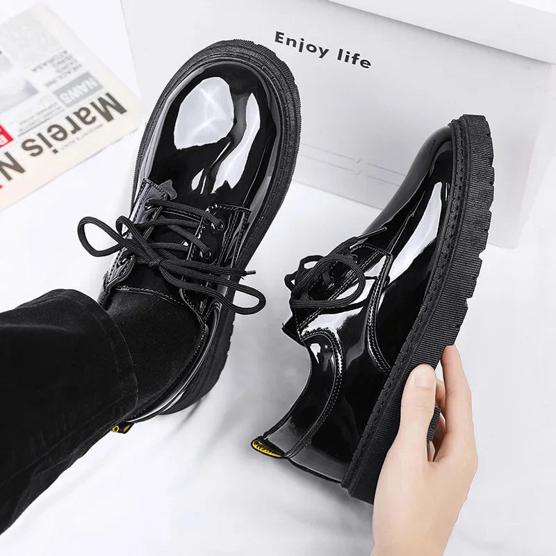 Men's Formal Dress Shoes – Classic Lace-Up Faux Leather Office Shoes for Business & Events