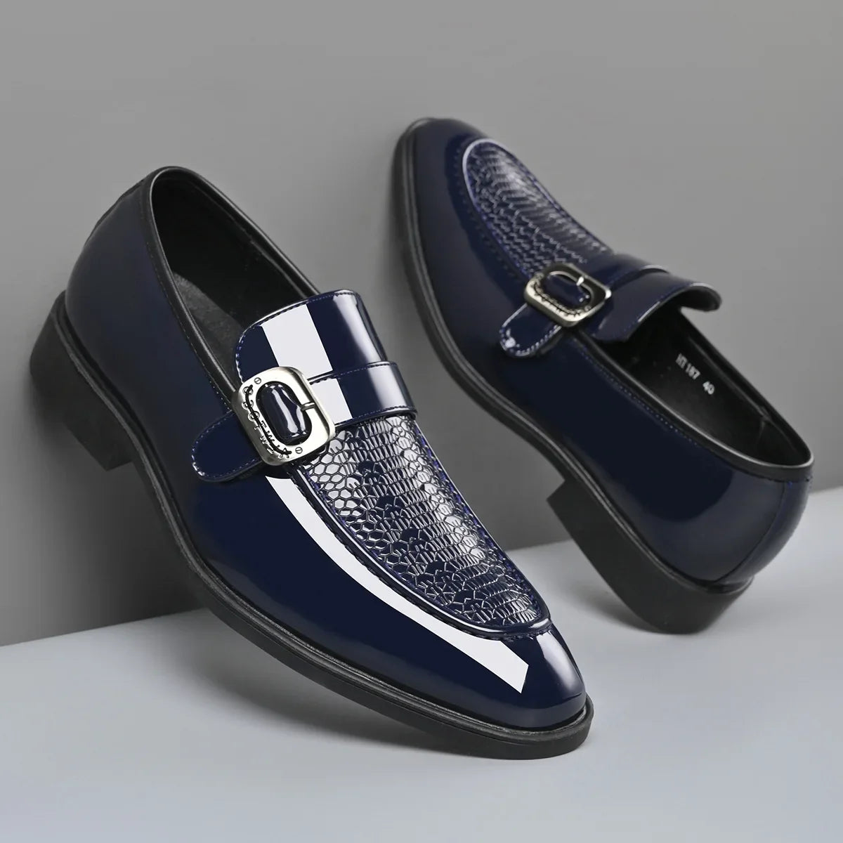 Party Wedding Oxford Footwear New Arrival Leather Men Casual Shoes Office Work Business Shoes Pointed Toe Loafers Brogue Shoes