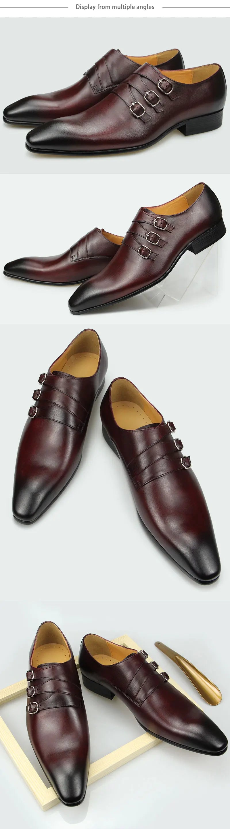 Dress Casual Leather Shoes Men's New British Leather Shoes Italian Style Designer Loaer Business Genuine Leather Pointed Toe