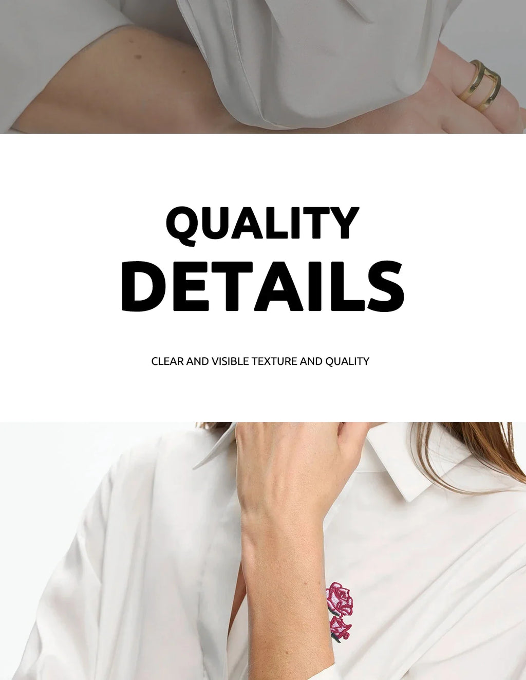 Women's Temperament Embroidery Lapel Tops single-breasted Commuter Long Sleeve Shirt Summer Casual Tops