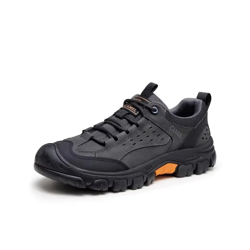 Hiking Shoes for Men Waterproof Outdoor Low-top Hiking Boots Leather Men's Trekking Shoes Walking Male Sneakers New