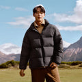 Down Jacket Men Winter Three-proof Windproof Waterproof Stain Resistant Thick Stand Collar Puffer Coat Lightweight Warm