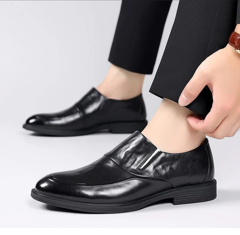 Luxury Brand Men Leather Formal Business Shoes Male Office Work Flat Shoes Oxford Breathable Party Wedding Anniversary Shoes