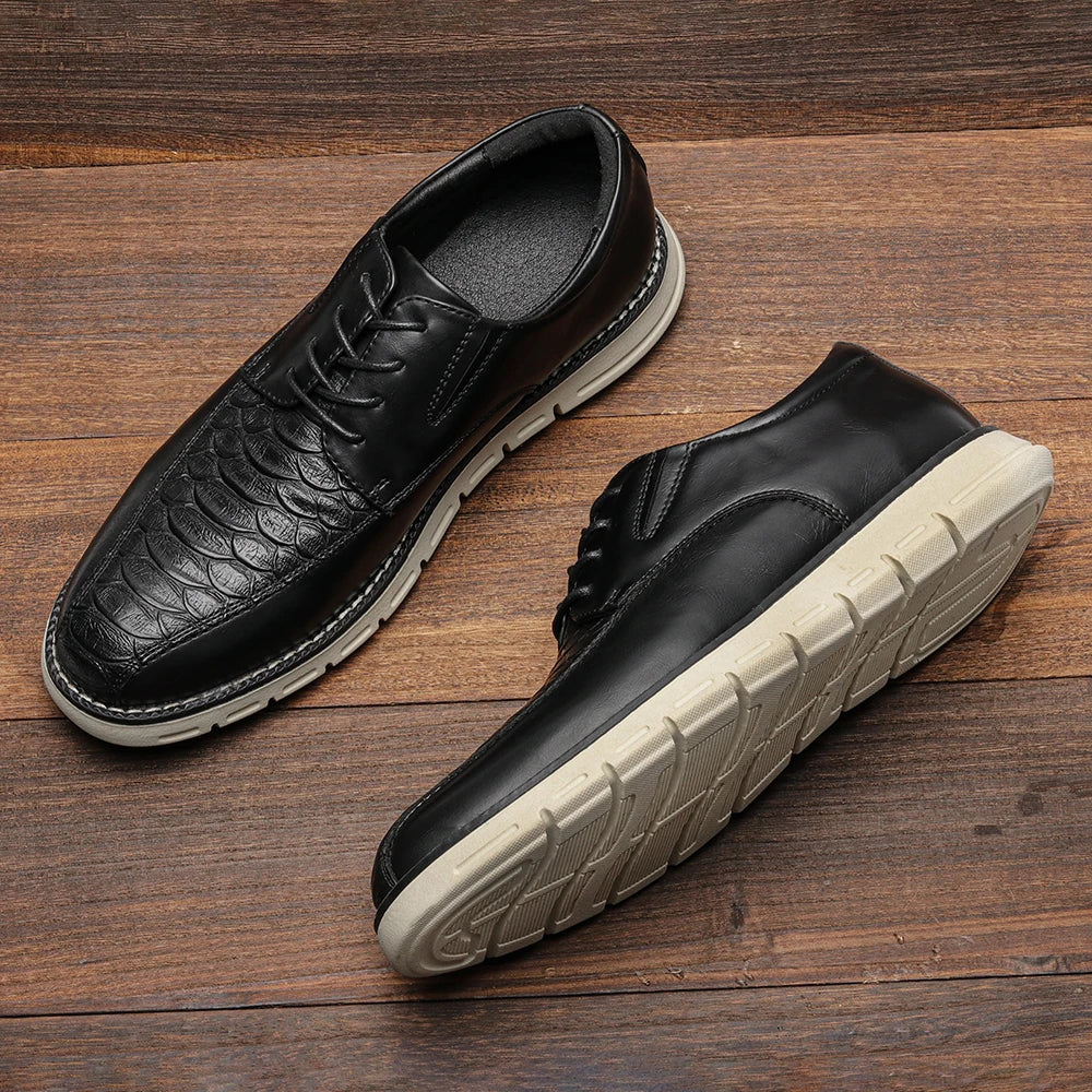 Fashion Brogue Men's Shoes Comfortable 2025 Brand Casual Shoes Men