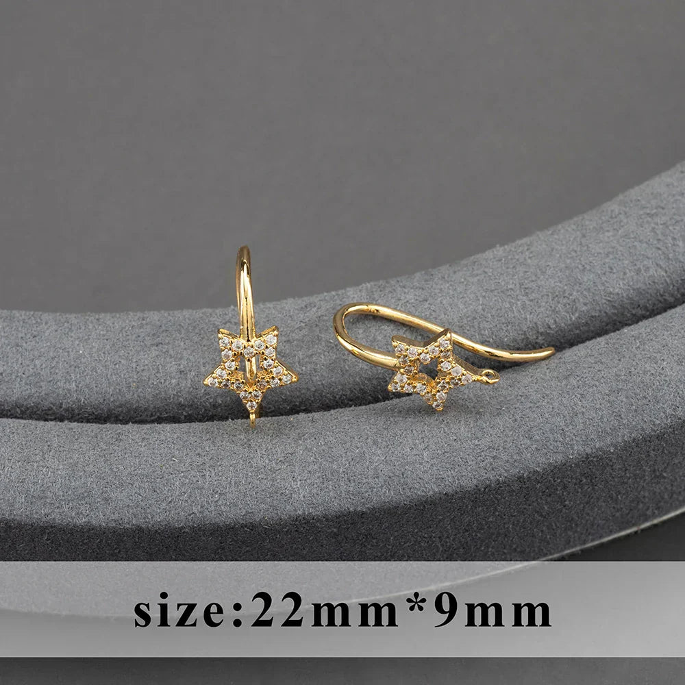 20pcs/lot M800 jewelry accessories,pass REACH,nickel free,18k gold plated,copper,connector,diy earrings,jewelry making