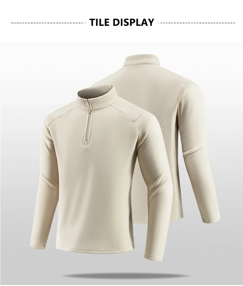 2025 High-quality outdoor sports Inner lining autumn/winter warm long-sleeved stand-up collar Tops running fitness jackets