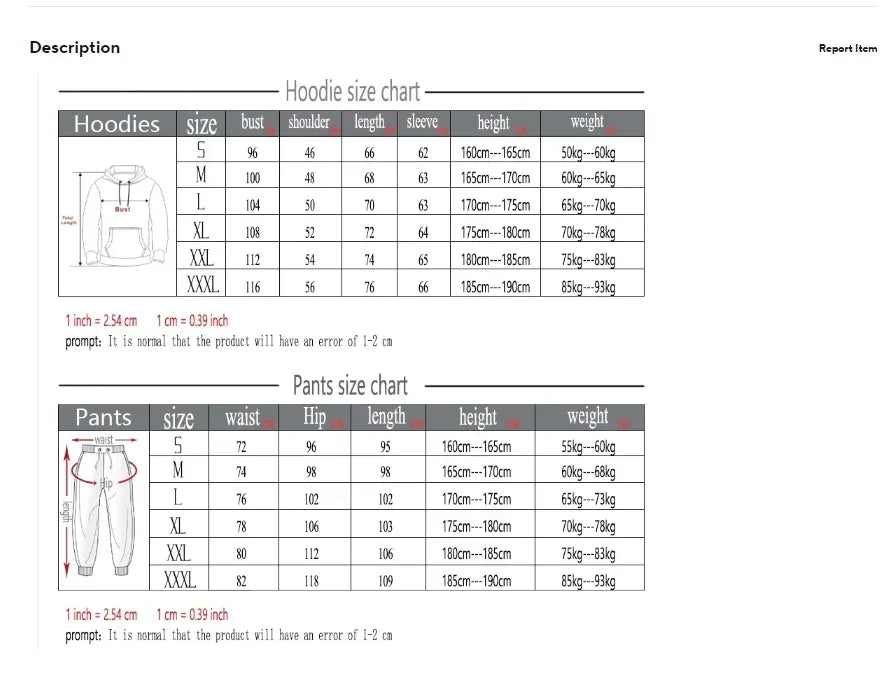 Men's hoodie set for autumn and winter, hoodie and sweatpants set, new hooded sportswear and fashionable sweatpants, two-piece s
