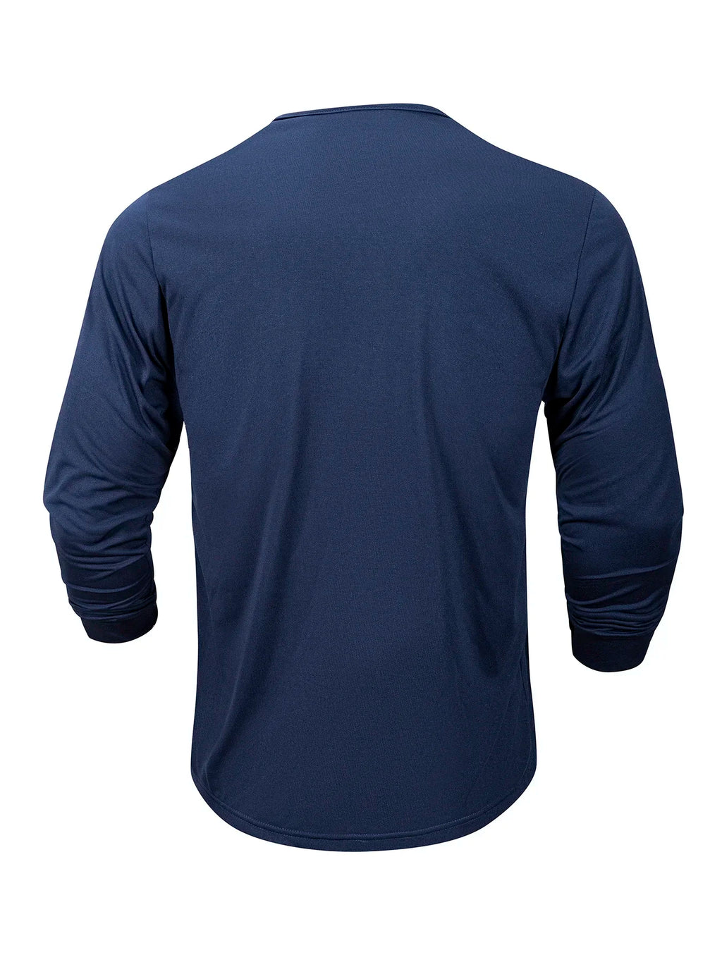 Men's Henery Neck Button Long Sleeve T Shirt Solid Color Spring Summer Breathable Tshirt Fashion Casual Slim Tops Classic Shirts